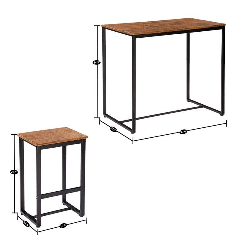 Walnut Finish 5-Piece Counter Height Pub Dining Set U746