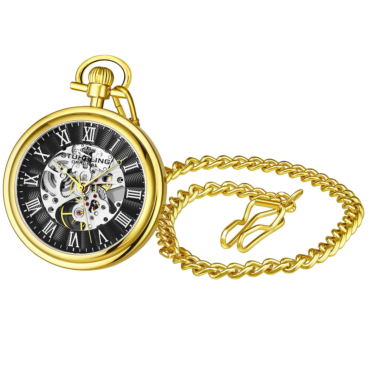 Mechanical Skeleton Pocket Watch A6344
