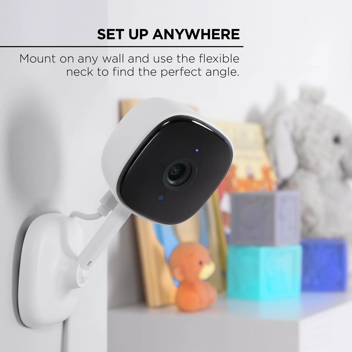 1080P Indoor Security Camera with Voice Control, White 2 Pack E454