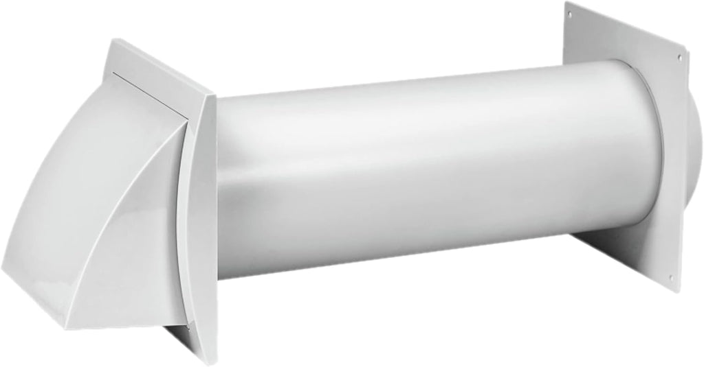 White Louvered Dryer Vent Hood with Pipe and Duct Connector, Pack of 2 X83013