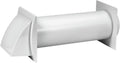 White Louvered Dryer Vent Hood with Pipe and Duct Connector, Pack of 2 X83013