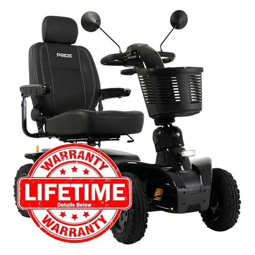 Orange Mobility Scooter, 400 Lbs Weight Capacity, 50 Ah Battery, 18"x18" Seat N5886