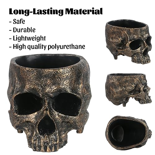 Extra Large Skull Candy Dish Bowl Holder Resin Decor A648539