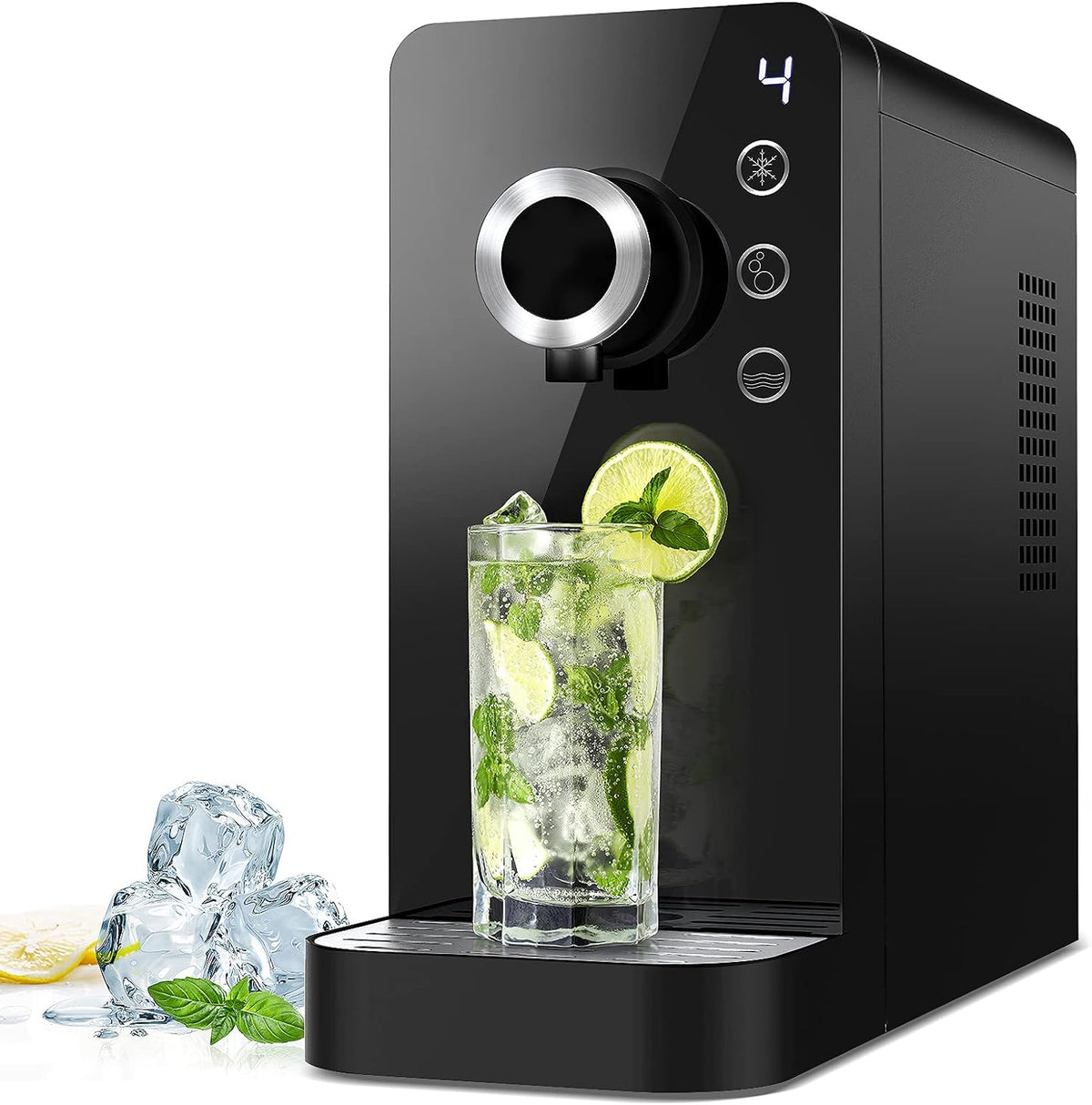 Black Countertop Sparkling Water Maker J159104