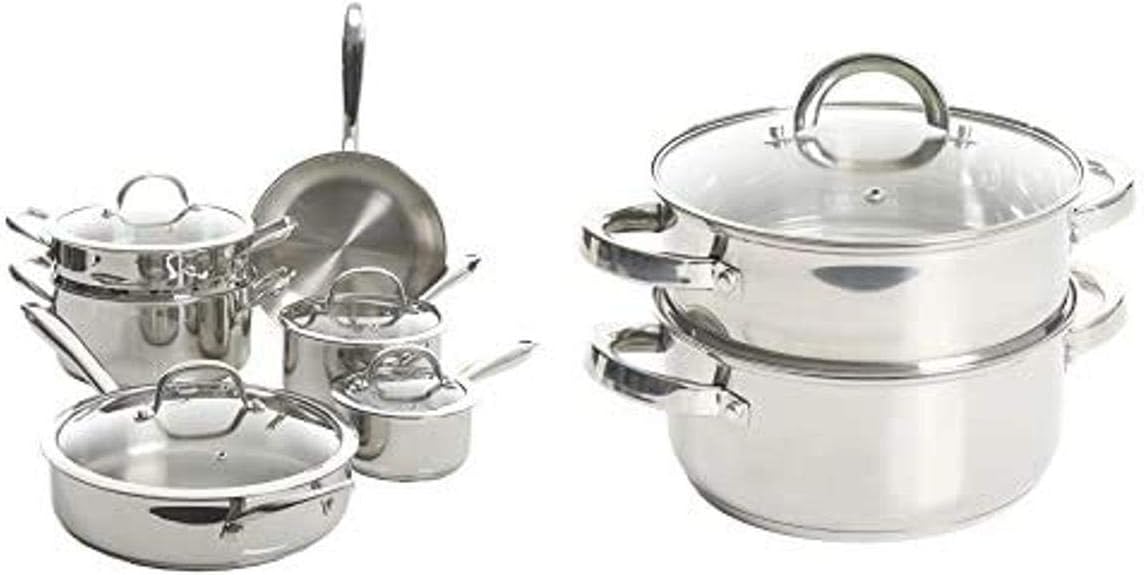 Stainless Steel Cookware and Steamer Combo F885