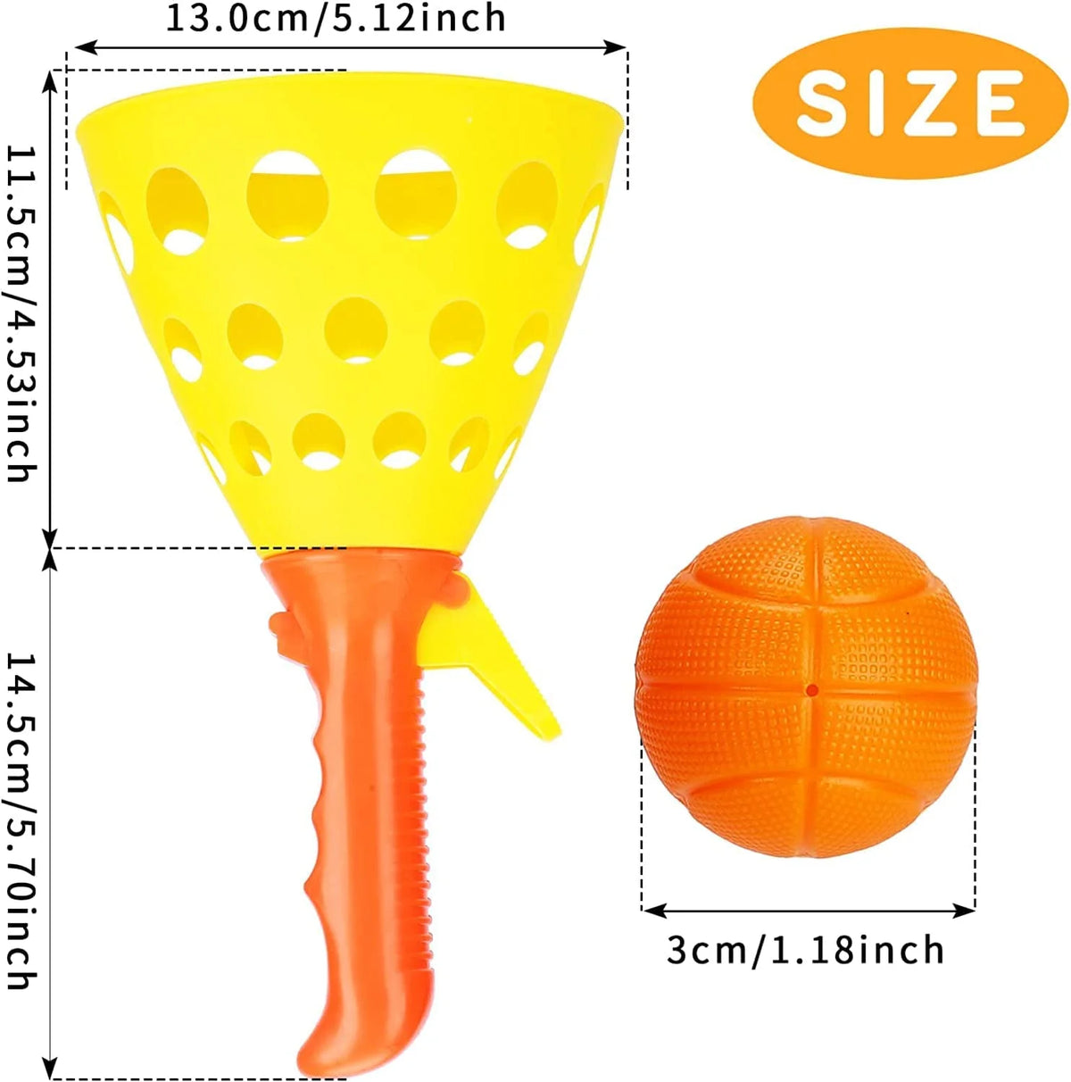 Pop Catch Ball Game with 4 Catch Launcher Baskets and 6 Balls E9741