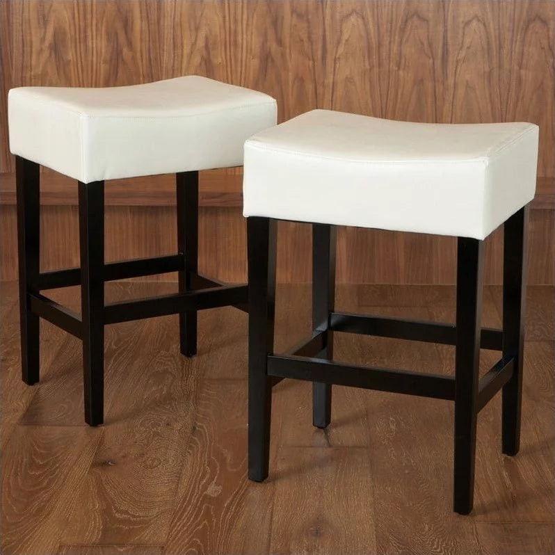 Ivory Backless Counter Stools Set of 2 F582