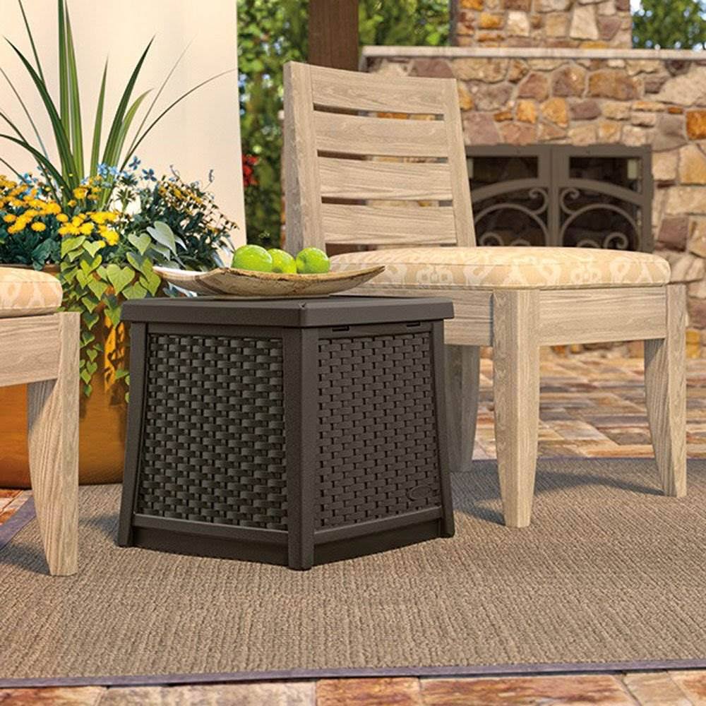 Resin Patio Storage End Table N45959