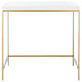 White Gold Wood Writing Desk J4631