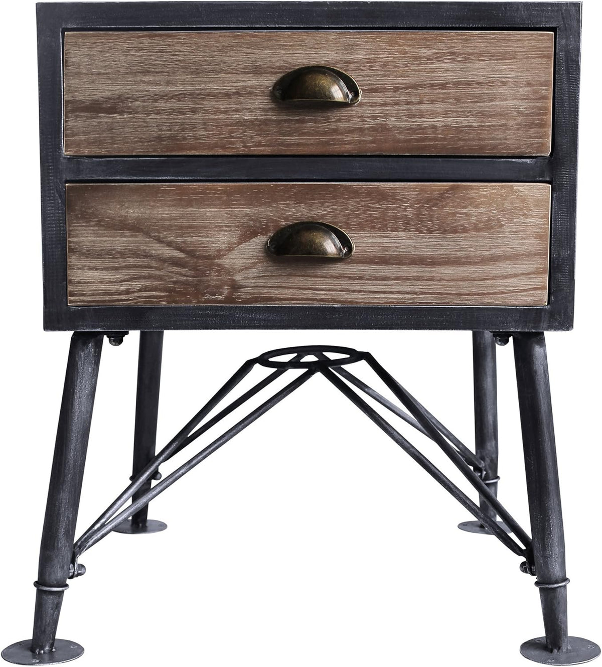 Industrial Gray 2-Drawer End Table A539487
