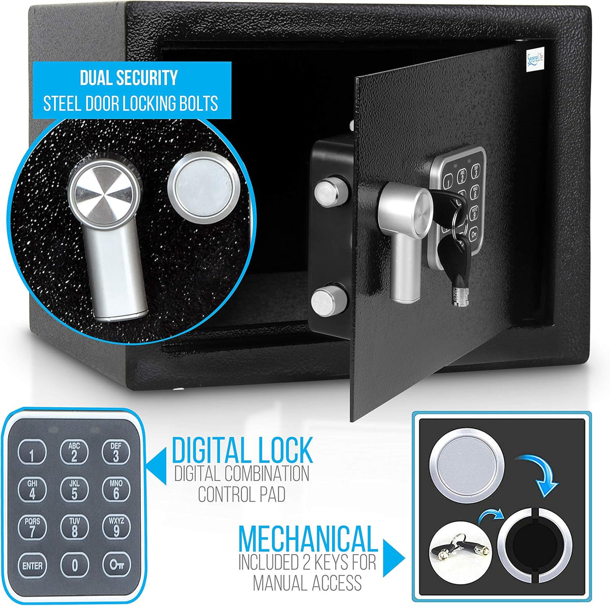 Digital Combination Lock Safe with Mechanical Override J2375