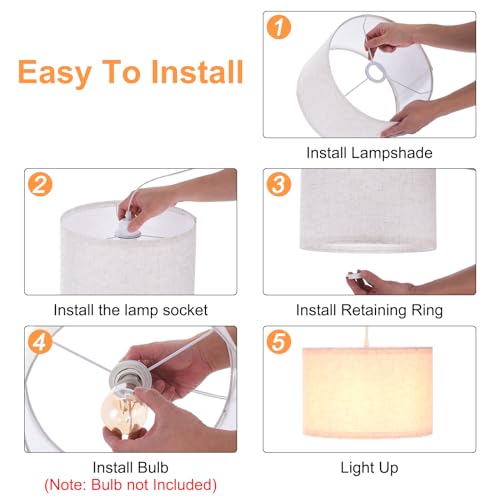 15Ft Rope Cord Hanging Lamp Fixture with On/Off Switch, White G504