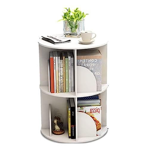 360° Rotating White Bookcase S841007