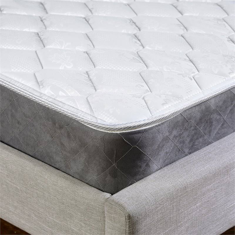 White 8-Inch Queen Tight Top Fabric Mattress B7564