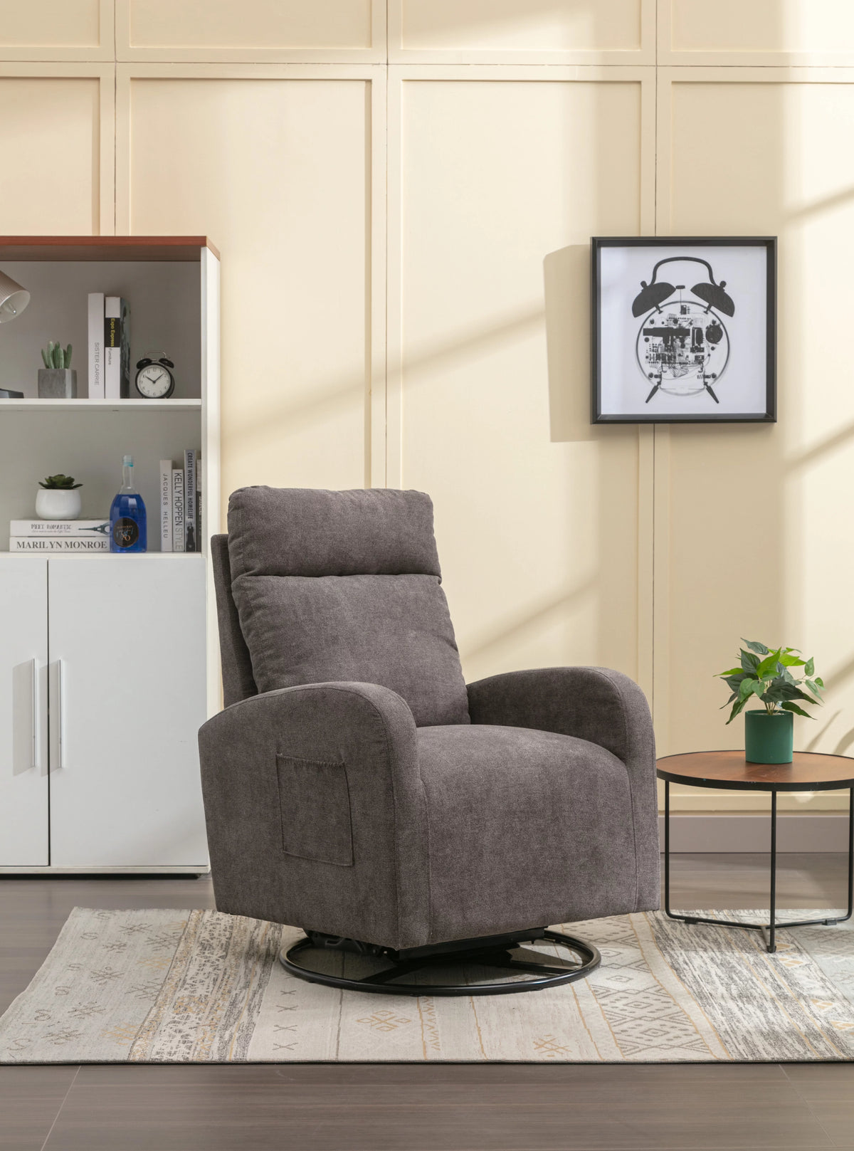 Upholstered Recliner and Swivel Glider Rocking Chair C5894