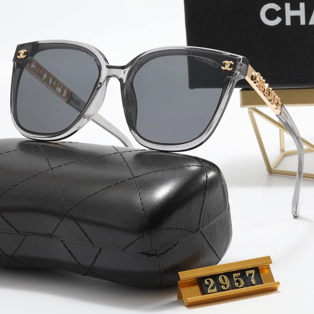 Double C Hollow Large Letter Polarized Sunglasses U18828