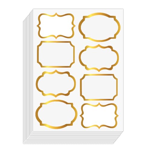 Gold Name Tag Stickers 2x3 inch 200 Pcs P896206