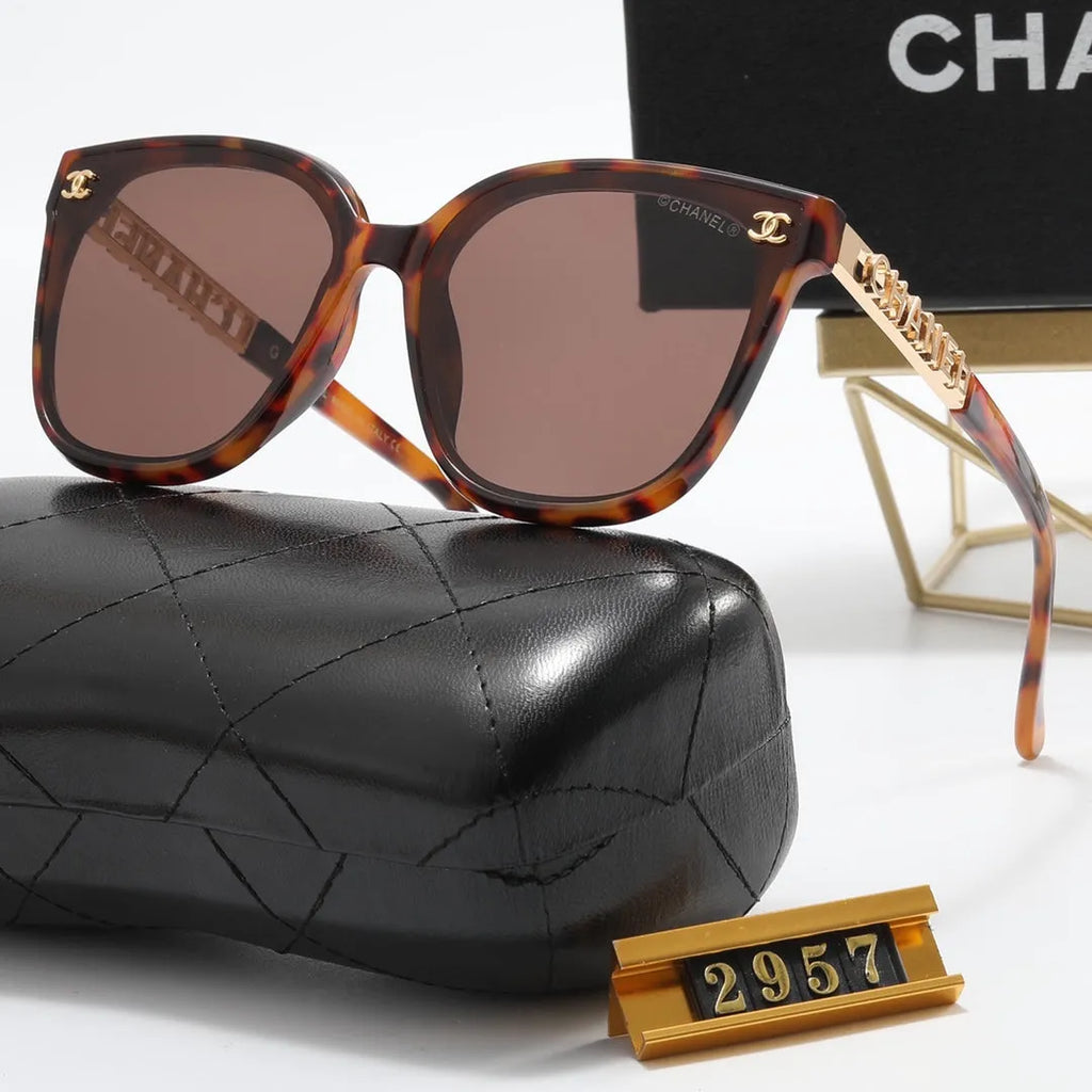 Double C Hollow Large Letter Polarized Sunglasses U18828