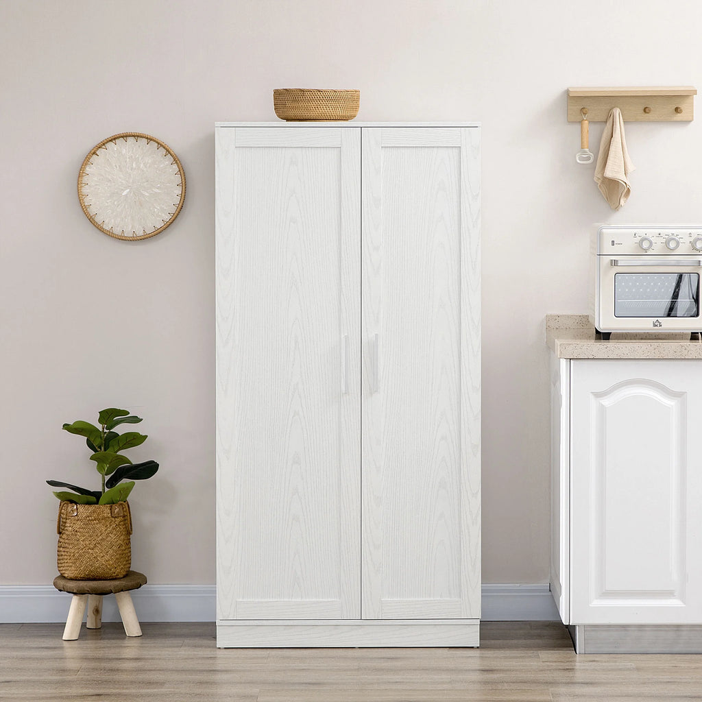 White 14-Tier Kitchen Pantry Storage Cabinet U805026