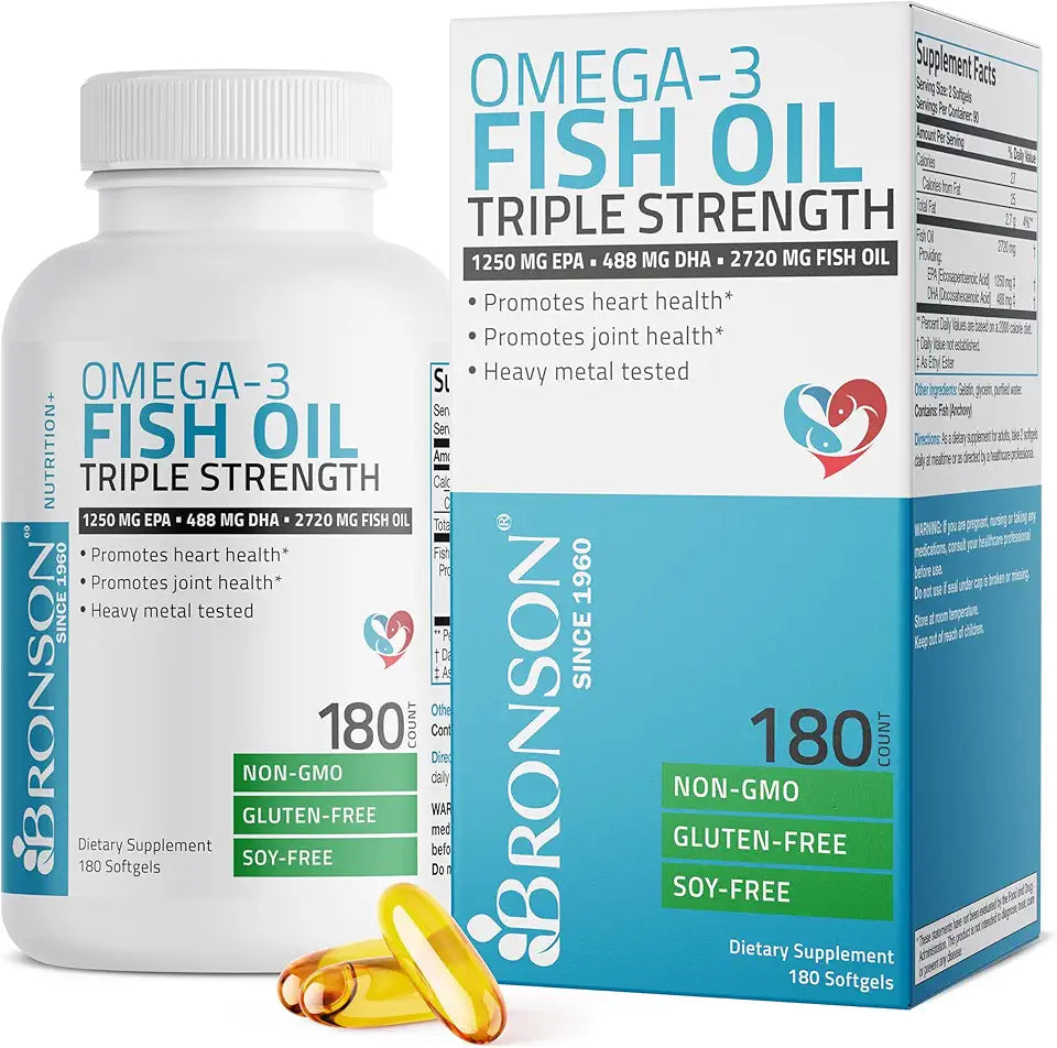 Omega 3 Fish Oil 2720 mg 180 Softgels D331