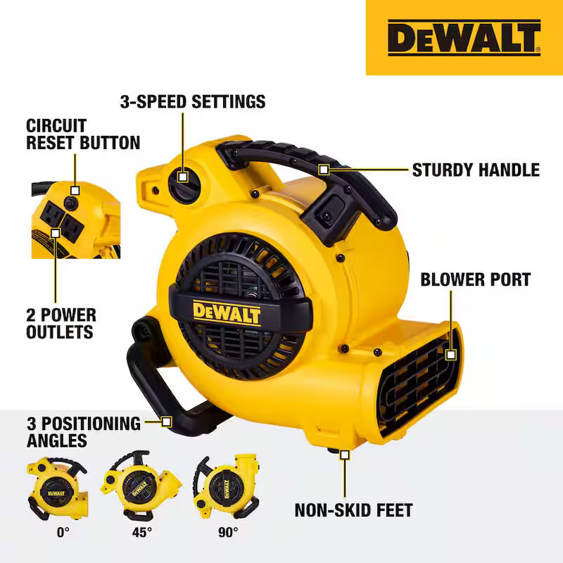 Portable Air Mover Floor Dryer Blower Fan J2806