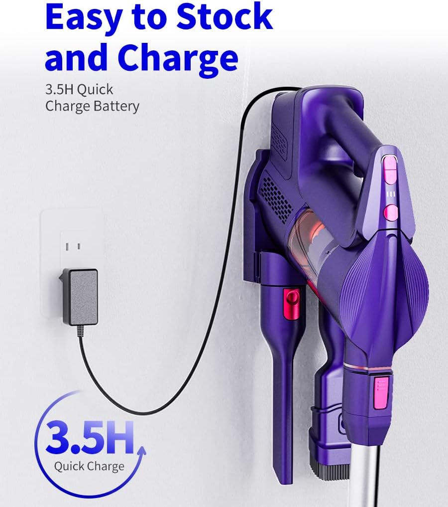 Cordless Vacuum Cleaner 24Kpa 40 min 250W Purple Z3635