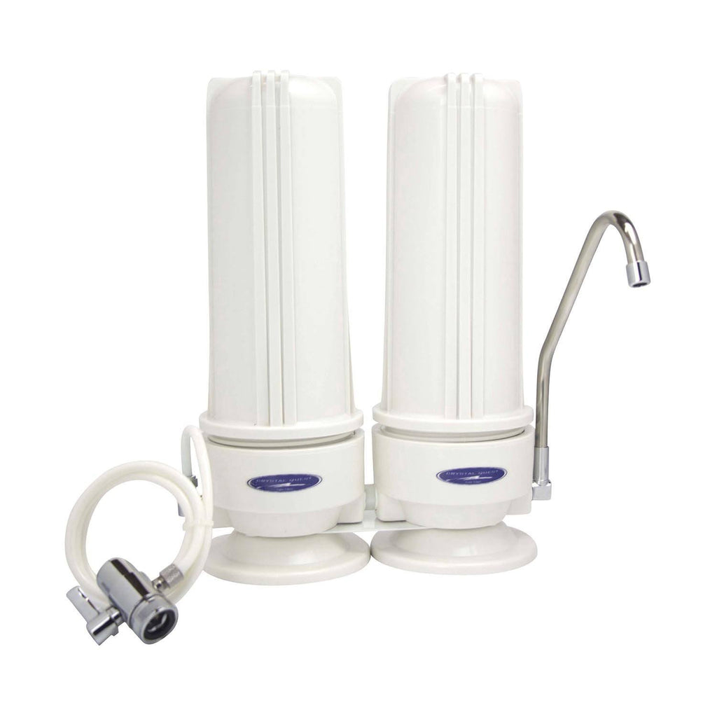 White Double Countertop Water Filter System L57652
