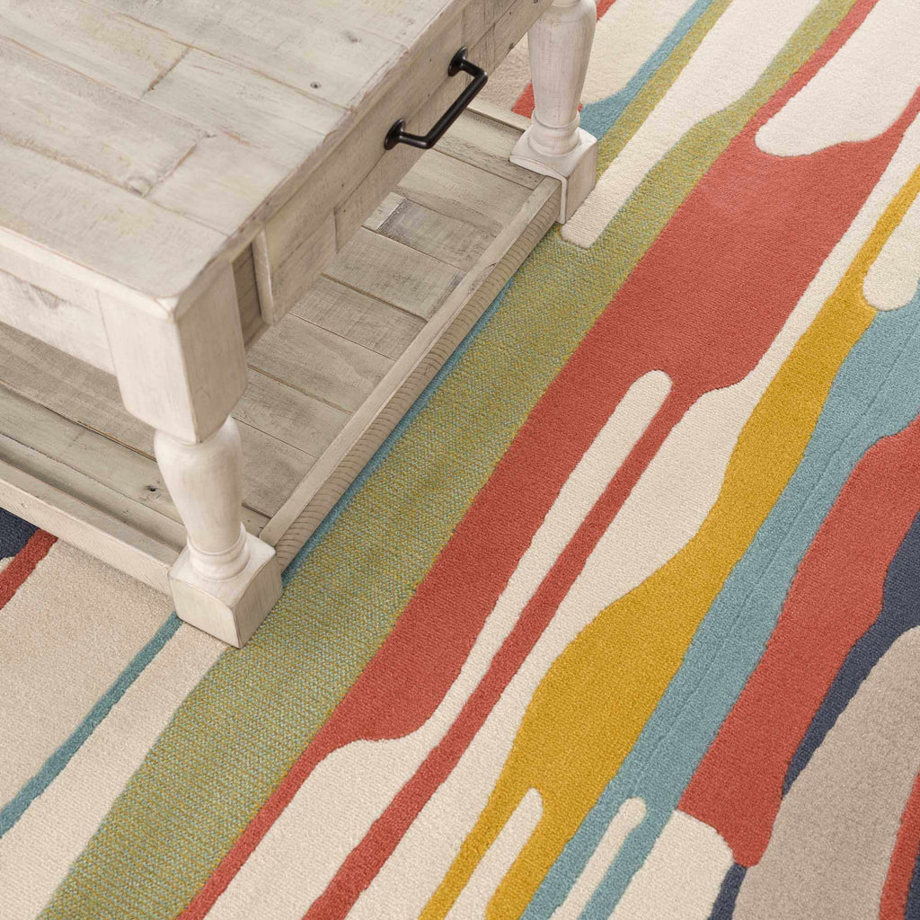 Modern Farmhouse Multicolor Area Rug - 7'10" x 10'3" M998