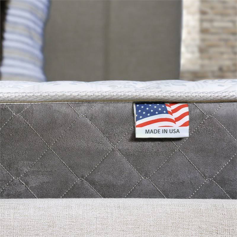 White 8-Inch Queen Tight Top Fabric Mattress B7564