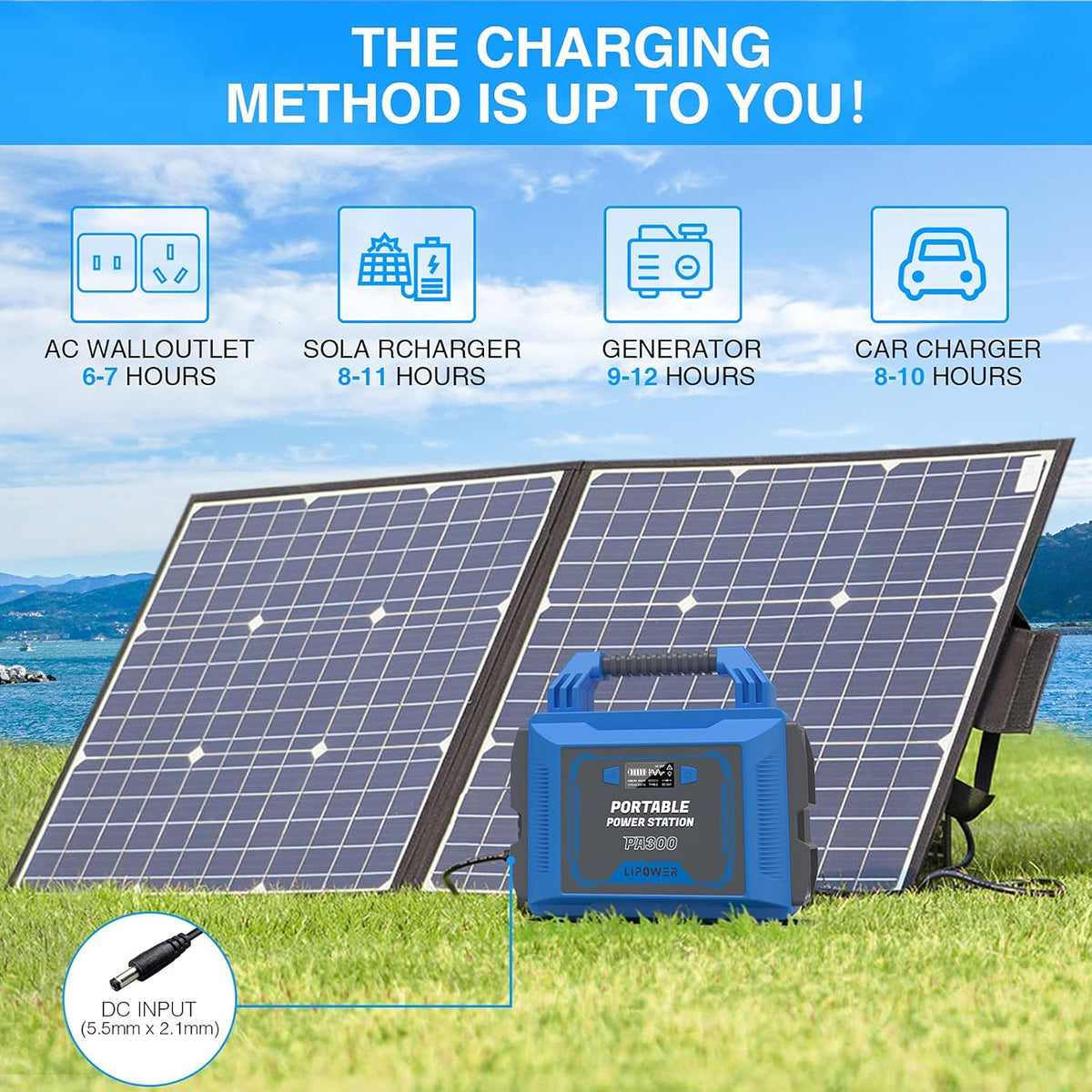 300W 296Wh 80000mAh Portable Power Station with AC Outlet M404