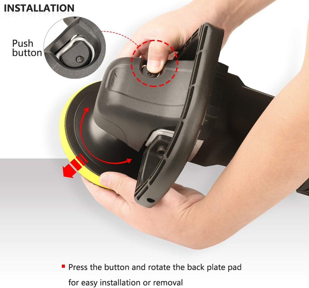 7 Inch Rotary Polisher and Polishing Pads Set B92830