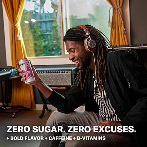 Pure Zero Energy Drink, 4 Flavor Variety Pack, 0 Sugar, 16oz Cans (12 Pack) J619