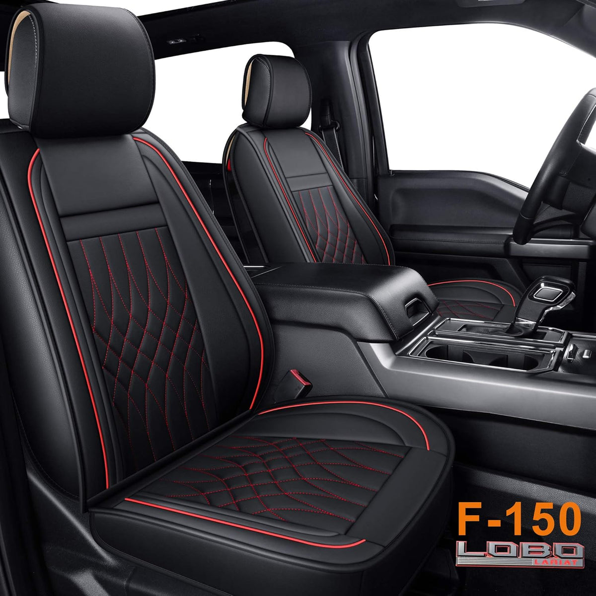 Black Water Proof Faux Leather Seat Covers Full Set A611