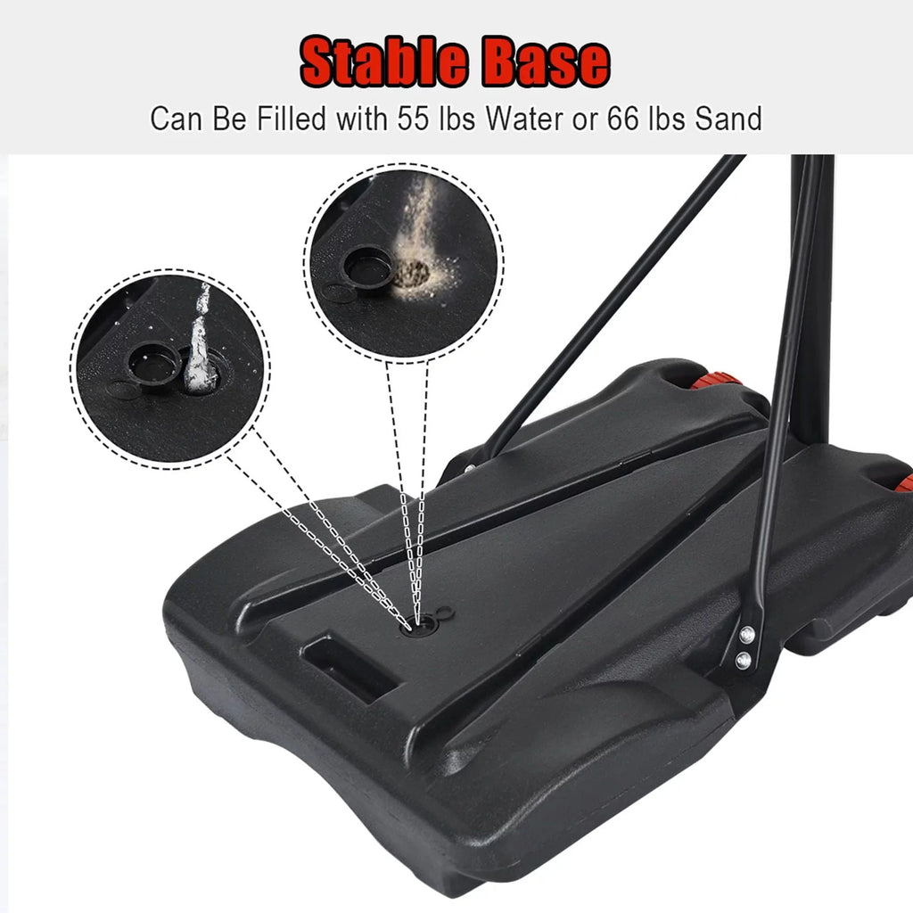 Portable Height-Adjustable Basketball Hoop with Wheels G227131