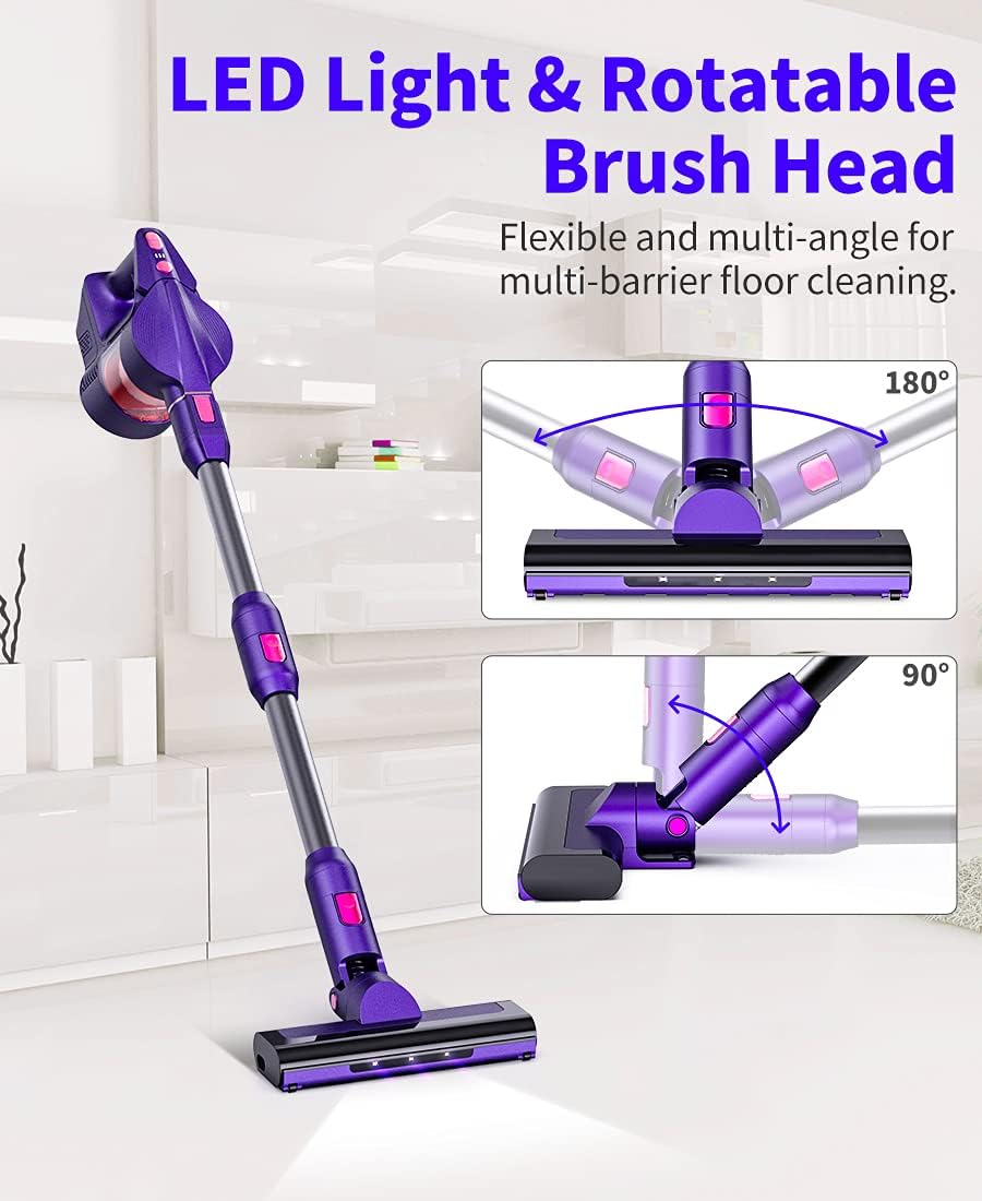 Cordless Vacuum Cleaner 24Kpa 40 min 250W Purple Z3635