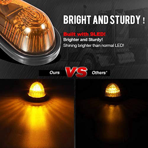 Amber Teardrop Cab Light 9LED Cab Marker Light 5pcs U611