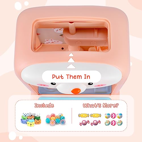 Claw Machine with Plush Toys Adjustable Sounds and Music Pink S5318