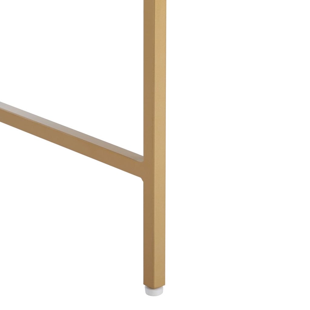 White Gold Wood Writing Desk J4631