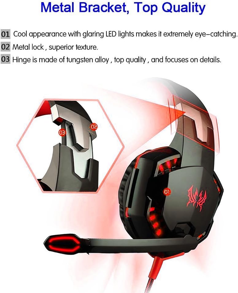 Comfortable 3.5mm Stereo Over-Ear Headphone Headband with LED Lighting O83890