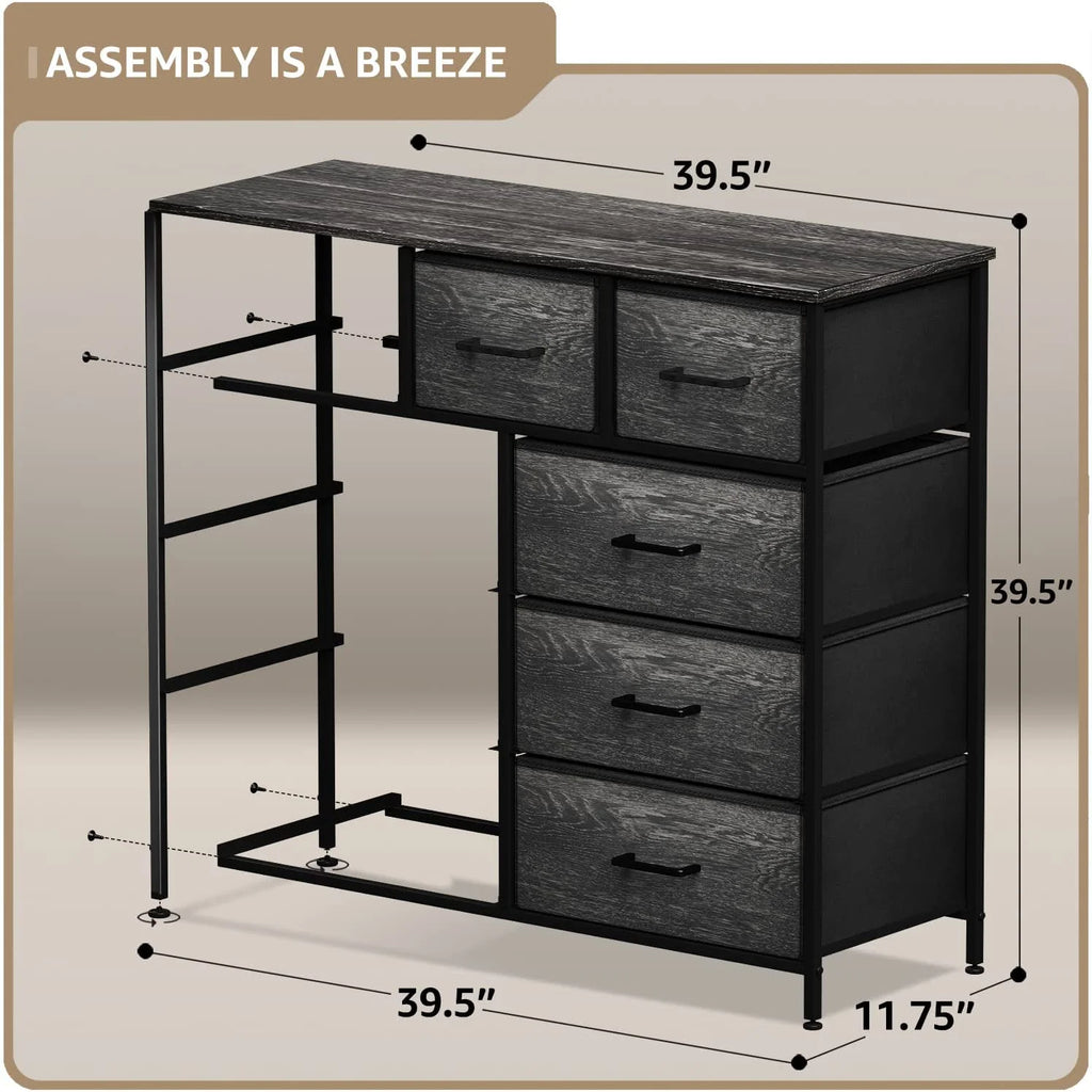 9 Drawer Fabric Dresser H778827