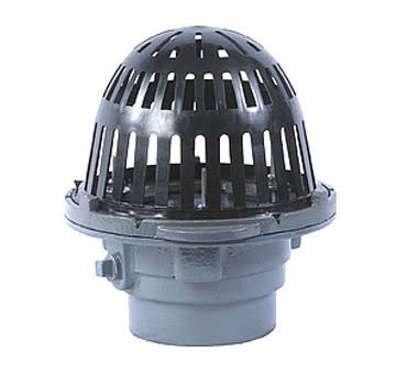 Cast Iron Roof Drain with Plastic Dome O78086