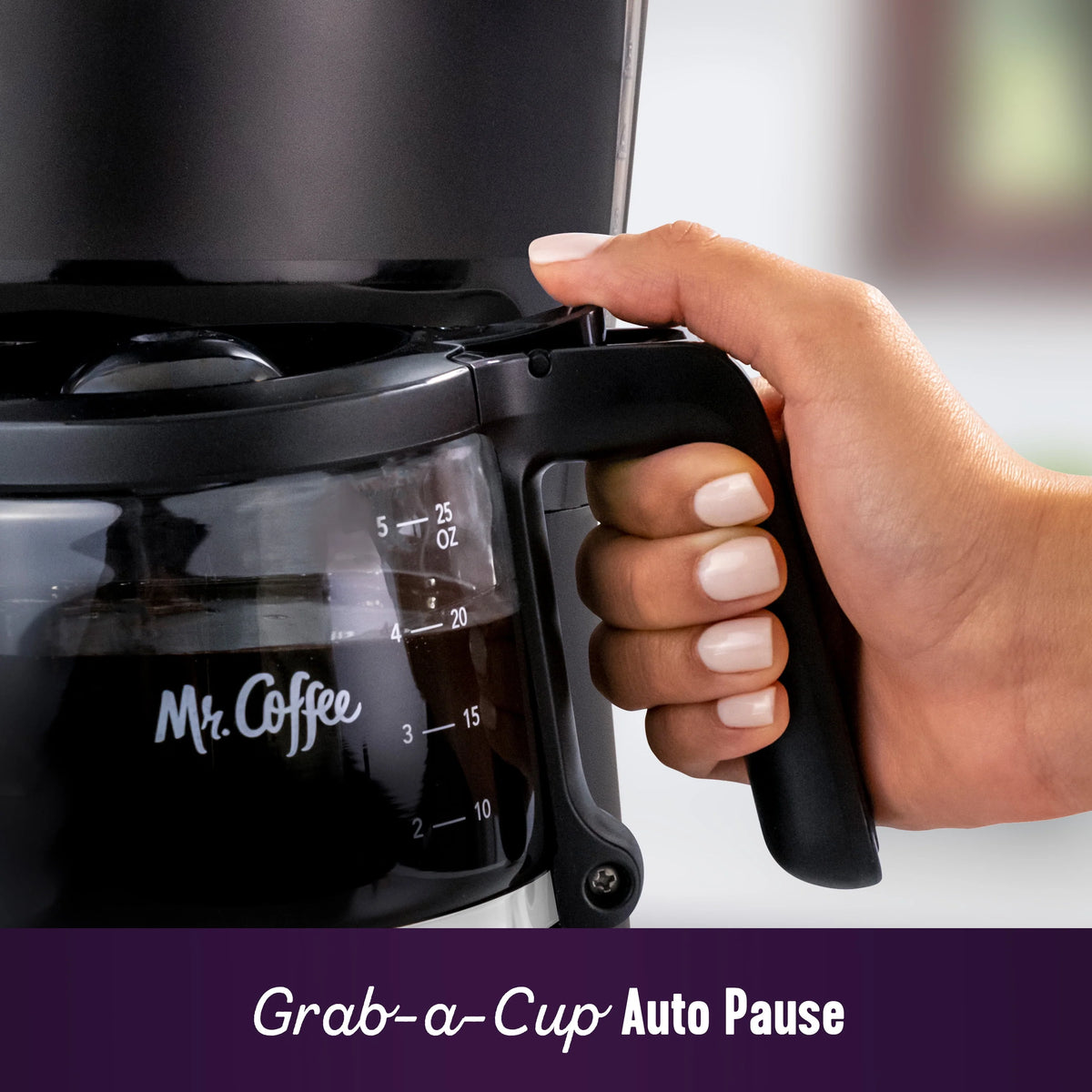 5-Cup Programmable Coffee Maker, 25 oz. Black I7378