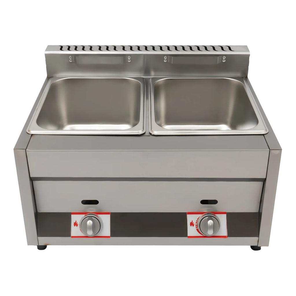 2 Burner Stainless Steel Gas Deep Fryer 12L Z9495