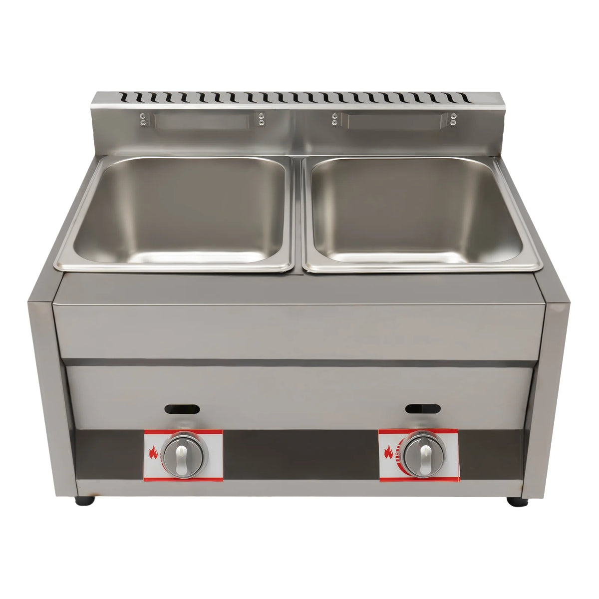 2 Burner Stainless Steel Gas Deep Fryer 12L Z9495
