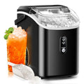 Black Countertop Nugget Ice Maker with Self-Cleaning T24471