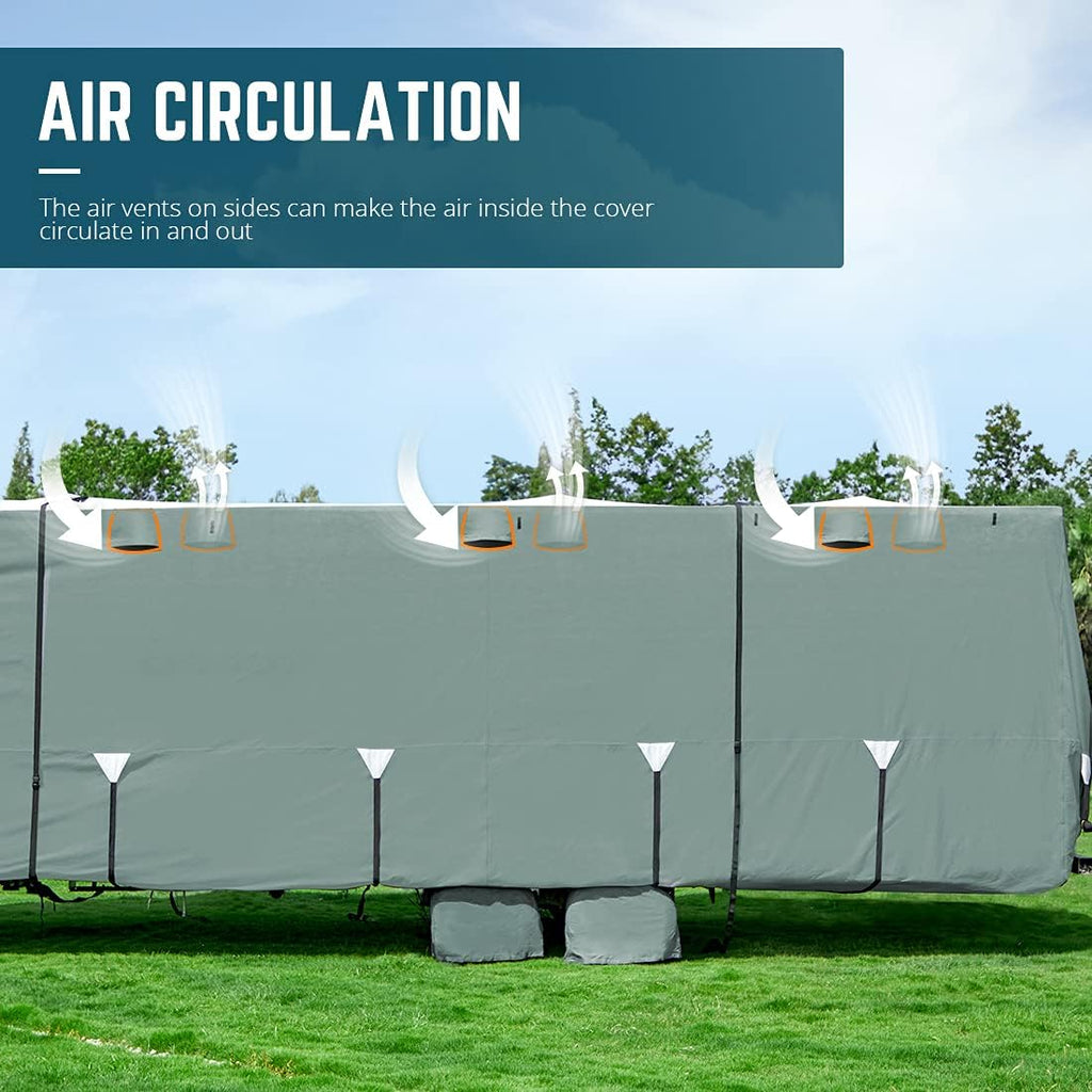 5 Layers Water-Proof RV Cover 24-27ft with Straps & Tire Covers S69928