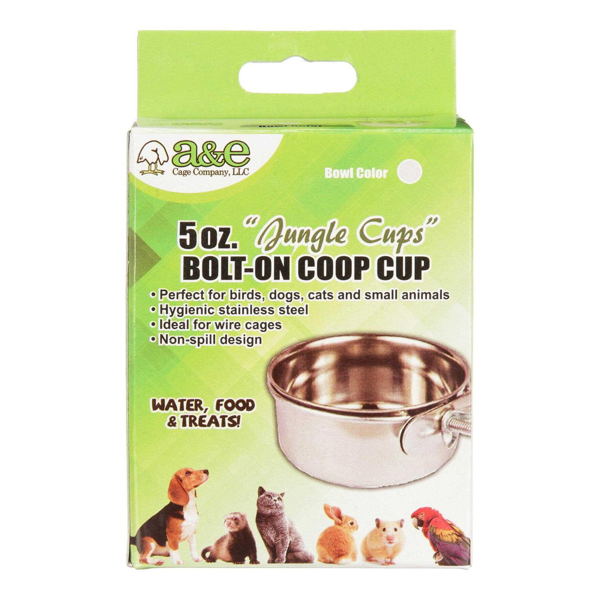 5oz Stainless Steel Coop Cup with Bolt Hanger N354