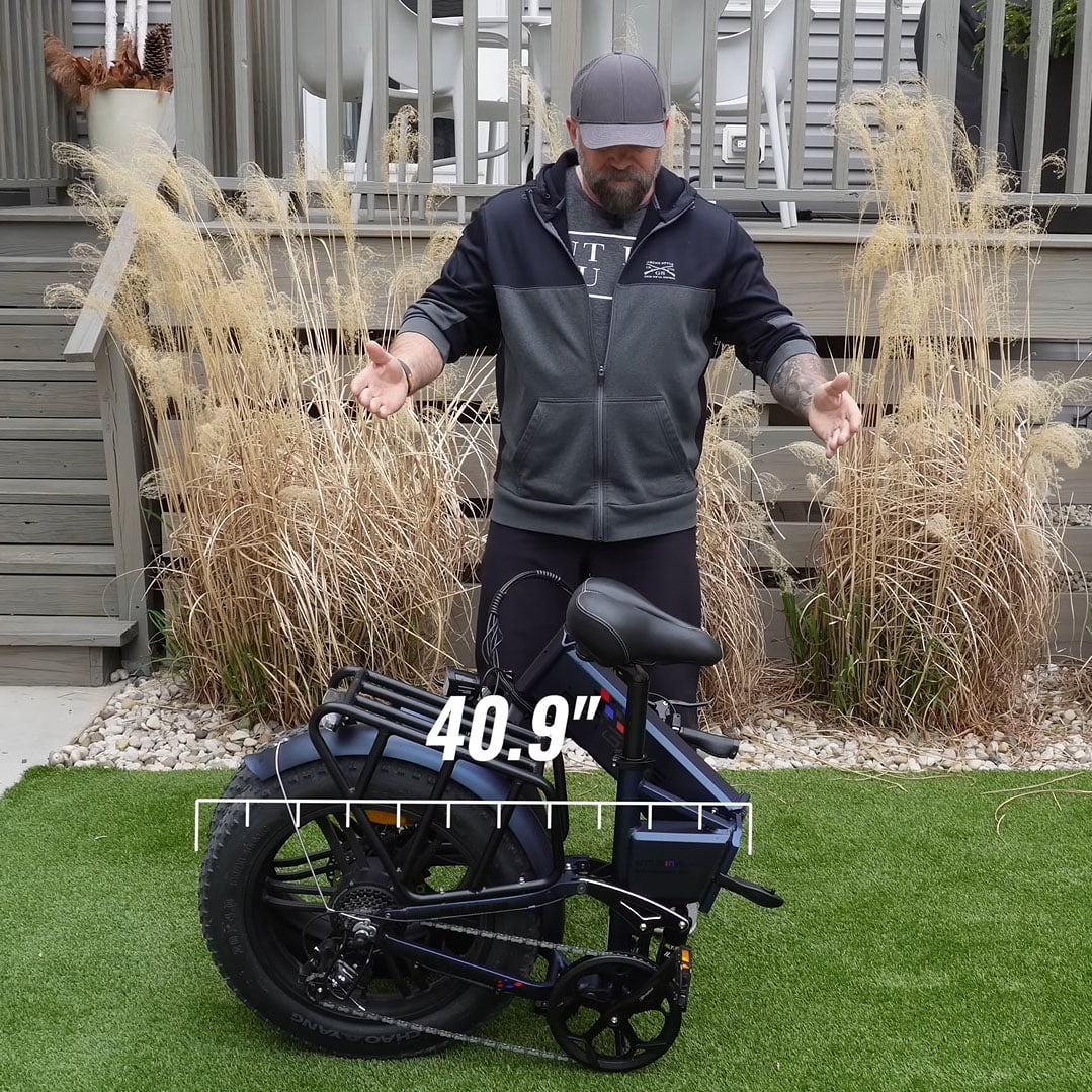 750W 20" Fat Tire 8-Speed Folding Electric Bike B36555