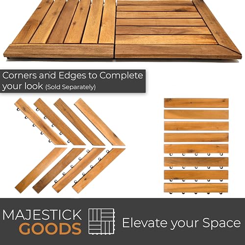 Interlocking Acacia Hardwood Deck Tiles 12 x 12 F203750