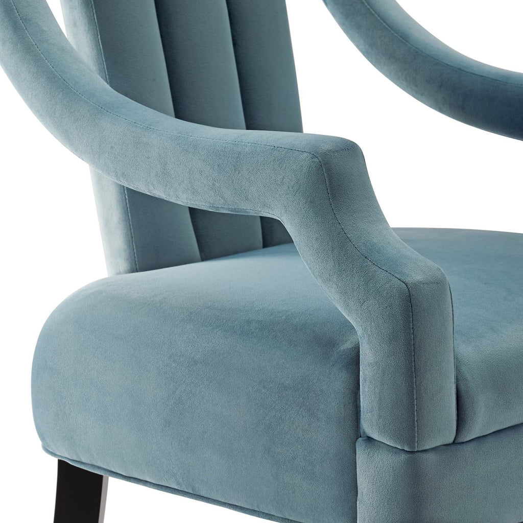 Light Blue Performance Velvet Accent Chair Set of 2 P596129